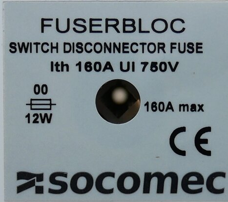 Socomec 36153015 Fuserbloc T00 3P 160a