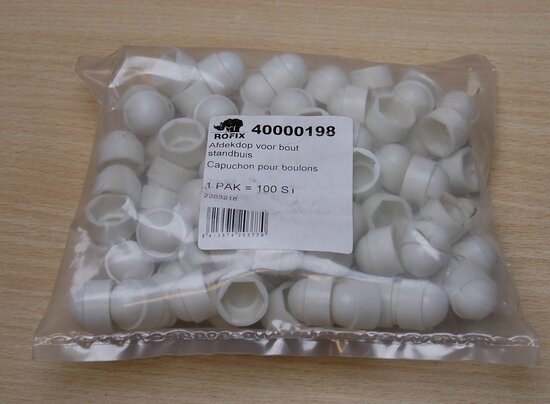 Rofix 4000198 Witte afdekdop voor bout 8mm (100 stuks)