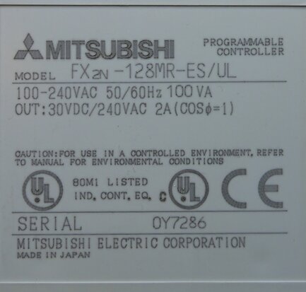 Mitsubishi FX2N-128MR-ES/UL Programmable Controller PLC