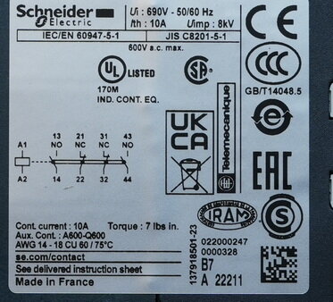 Schneider Electric CA2KN22B7 hulprelais 2NO+2NC 24V