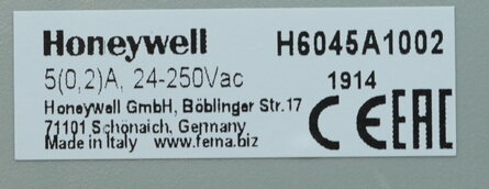 Honeywell H6045A1002 Home kanaal hygrostaat