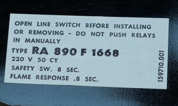 Honeywell RA890F Flame Safeguard Relay RA890F 1668