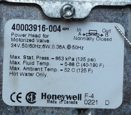 Honeywell 40003916-004 Servomotor 24v t.b.v. driewegklep