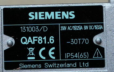 Siemens QAF81.6 Vorstthermostaat 8210113