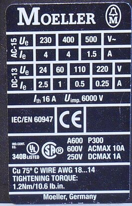 Moeller Hulpschakelaar DILA-XHI02 2 NC