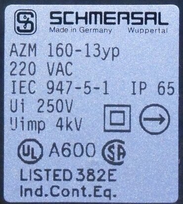 Schmersal Veiligheidsschakelaar AZM 160-13yp 220 VAC