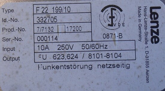 Lenze F22 199/10, 332705