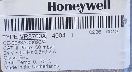 Honeywell VR8700A4038 gasblok VR8700A 4004 1