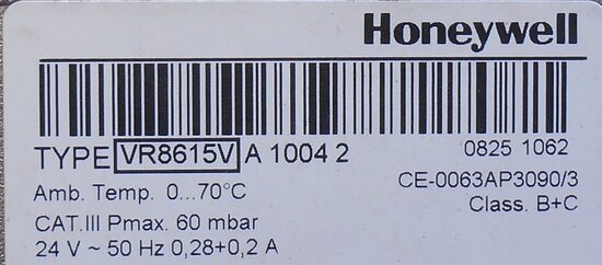 Honeywell VR8615V A 1004 2 gasblok VR8615VA10042