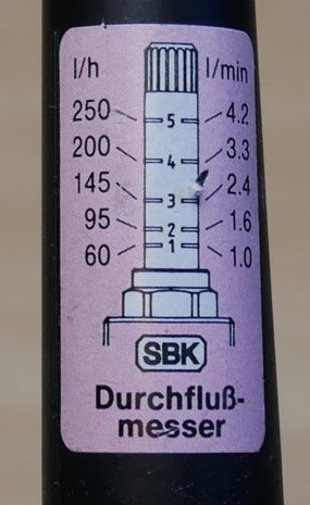 SBK retoursegment 3000 blauw met debietmeter 60-250 l/h