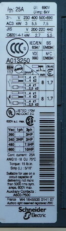 Telemecanique LC1D12 magnetic switch 230V AC P7 25A 3P 1NO+1NC