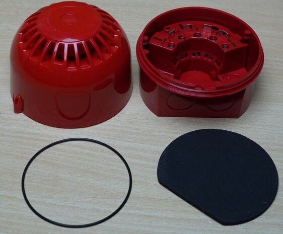 Apollo 55000-001APO XP95 Open-Area Siren with red housing