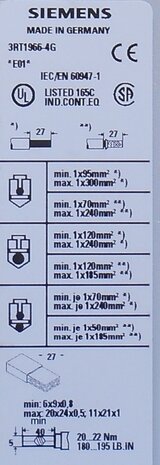 Siemens terminal block 3RT1966-4G