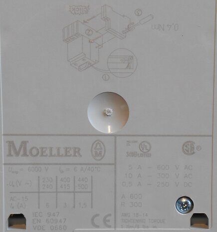 moeller NHI11-PKZ22 hulpcontact 1NC+1NO