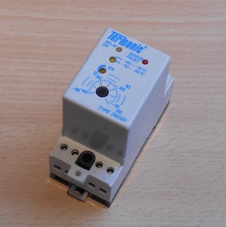 Termonic 26020 electronic thermostat relais 230V 50Hz 250V 10A (gebruikt)