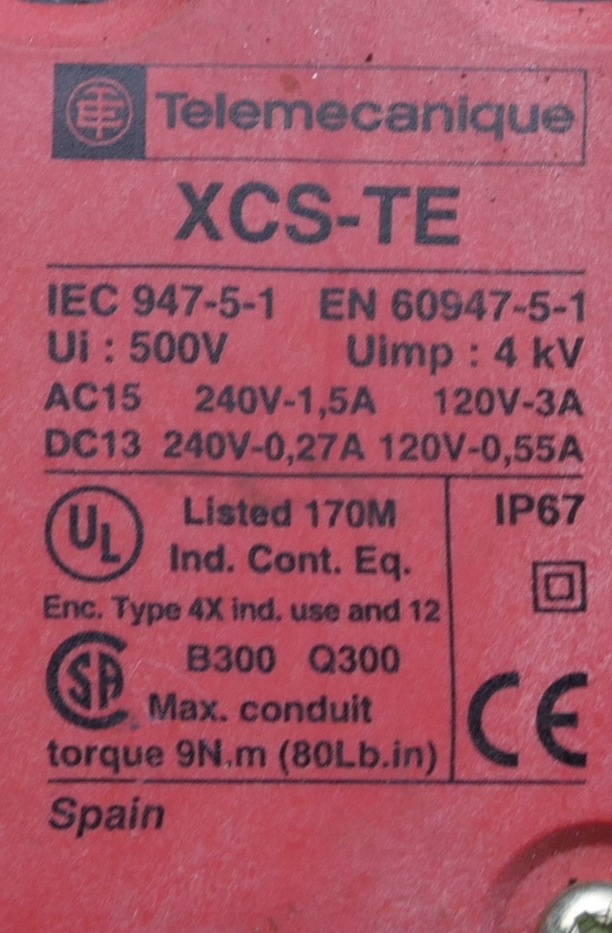 Telemecanique XCS-TE Solenoid Interlock Switch - BTmarkt